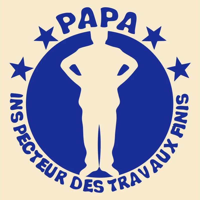 Dad inspector finished work man logo