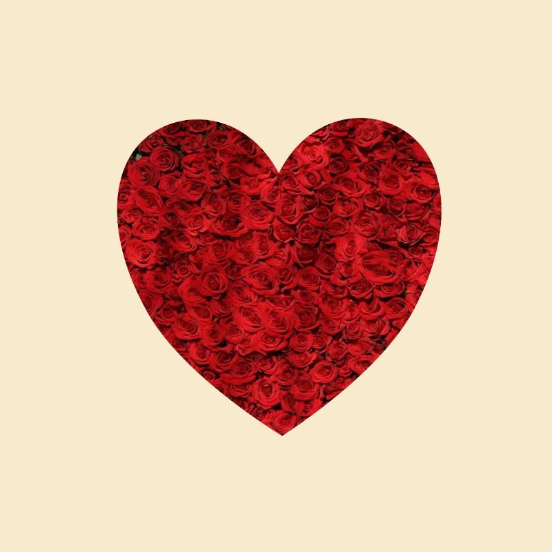 rotes Herz mit Rosen