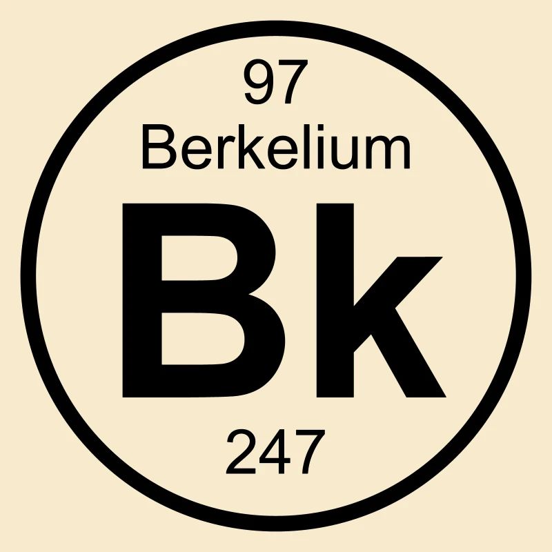 Element 97 - bk (berkelium) - Full (round)