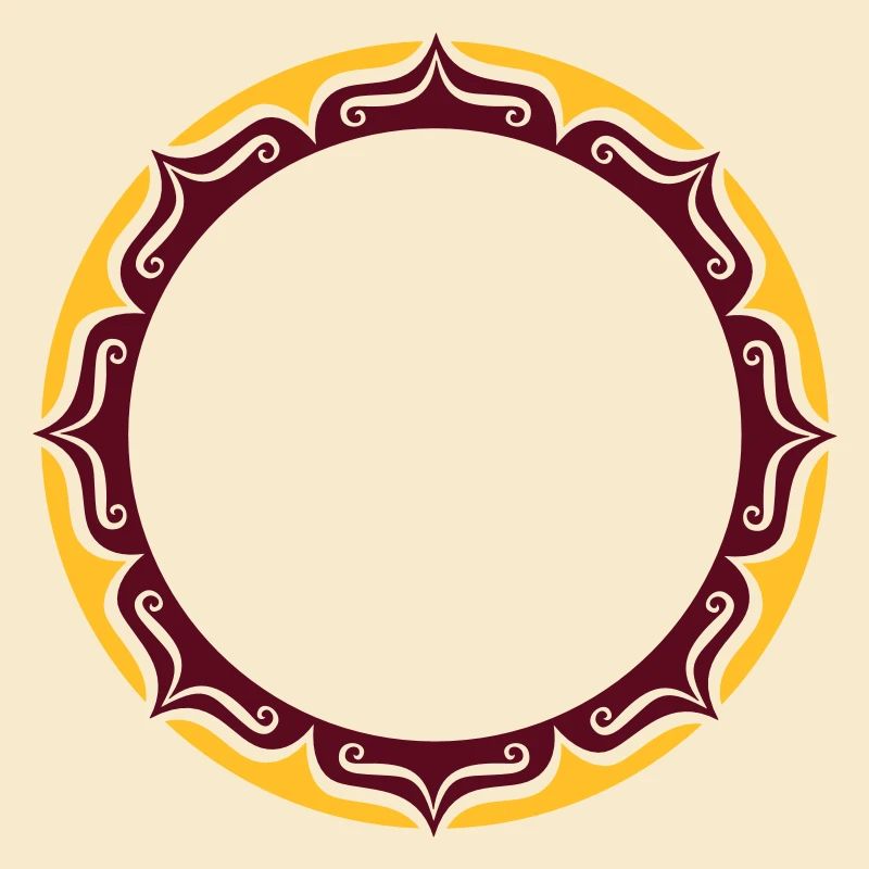 Lotus, Blume, Rahmen, Vorlage, Dein Text, Kreis,