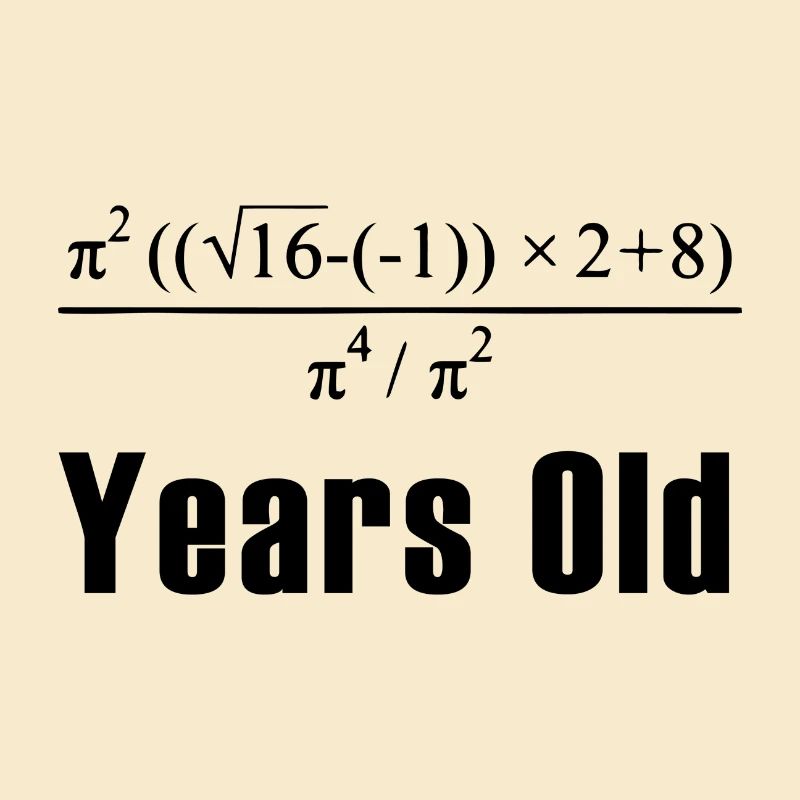 Math 18 years birthday gift
