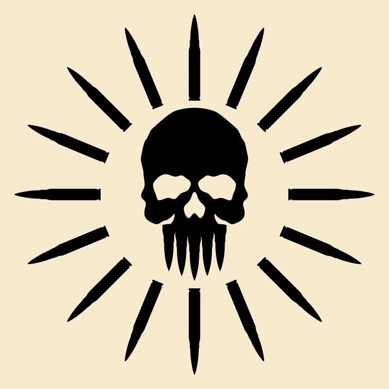 skull and bullets