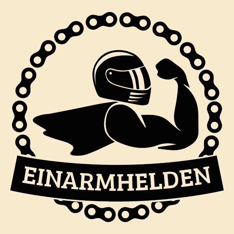 Einarmhelden 1-farbig (schwarz)