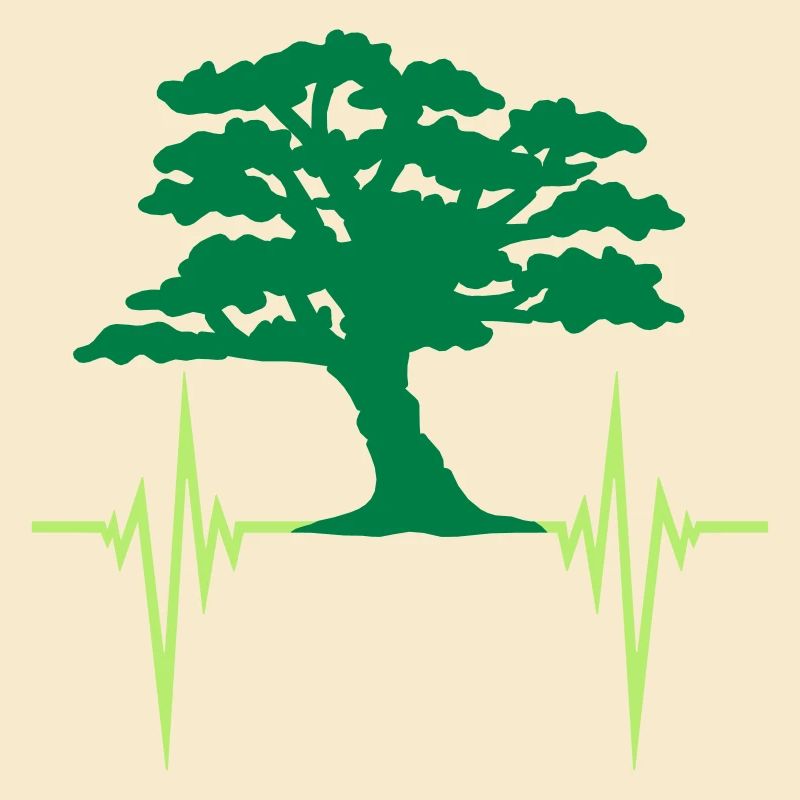heartbeat tree pulse frequency forest leaves branches