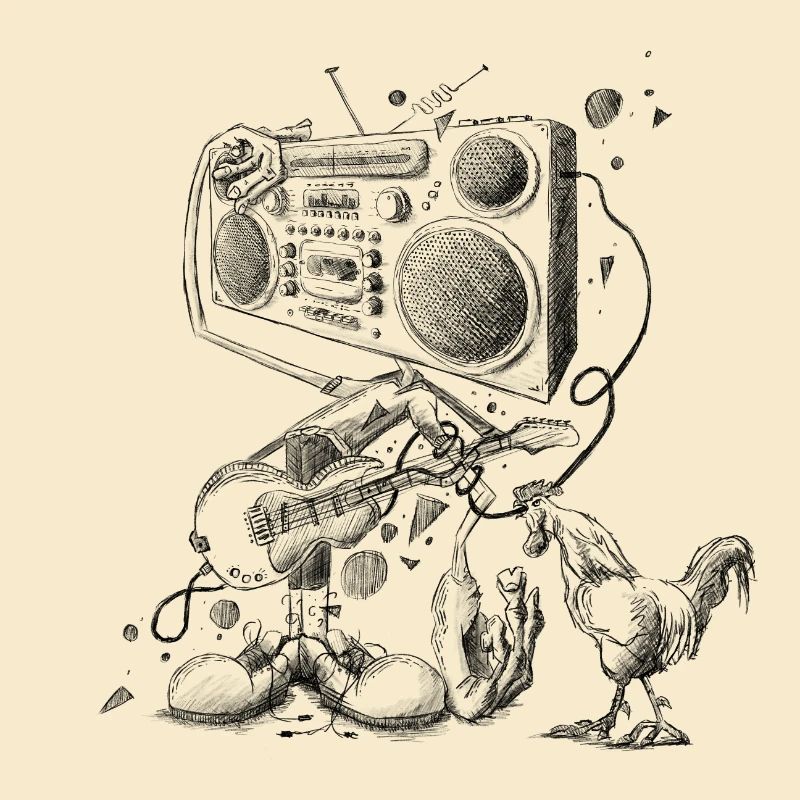 Conception de roche Ghetto Blaster