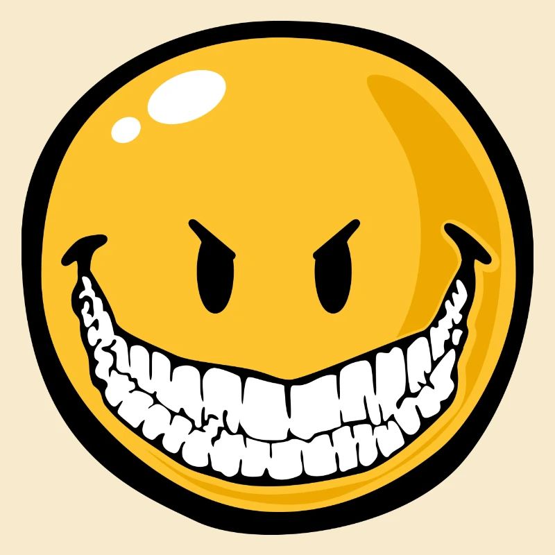 Smiley evil grin