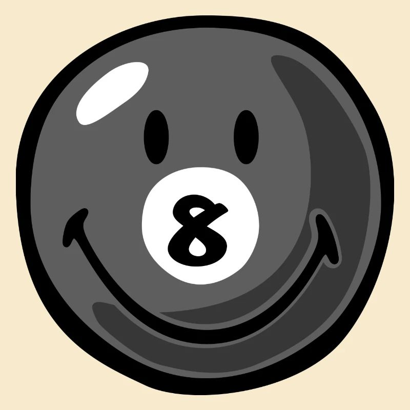 Smiley Pool Ball 8