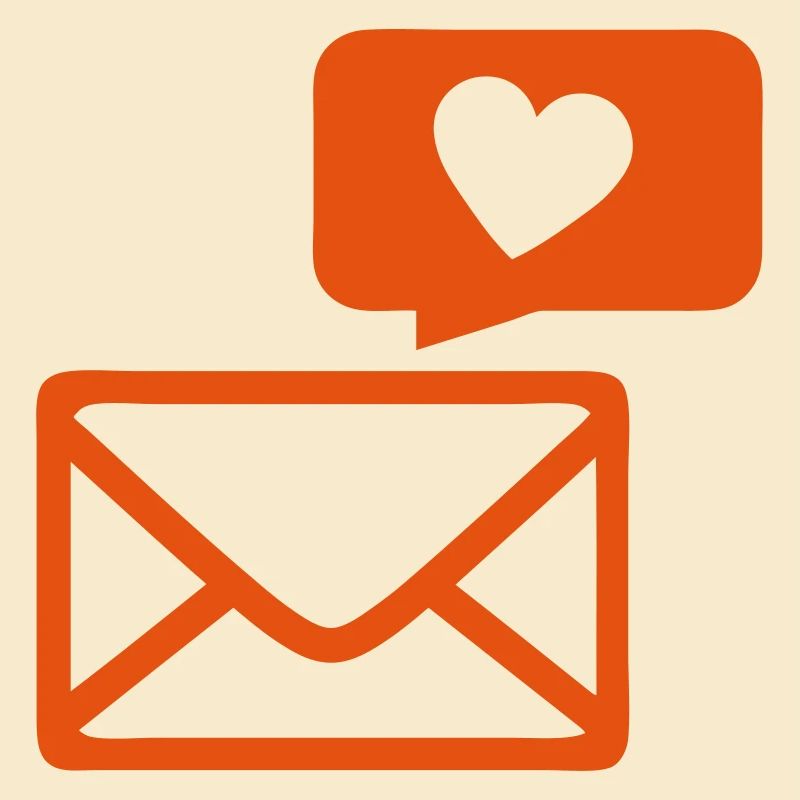 envelope bubble heart icon