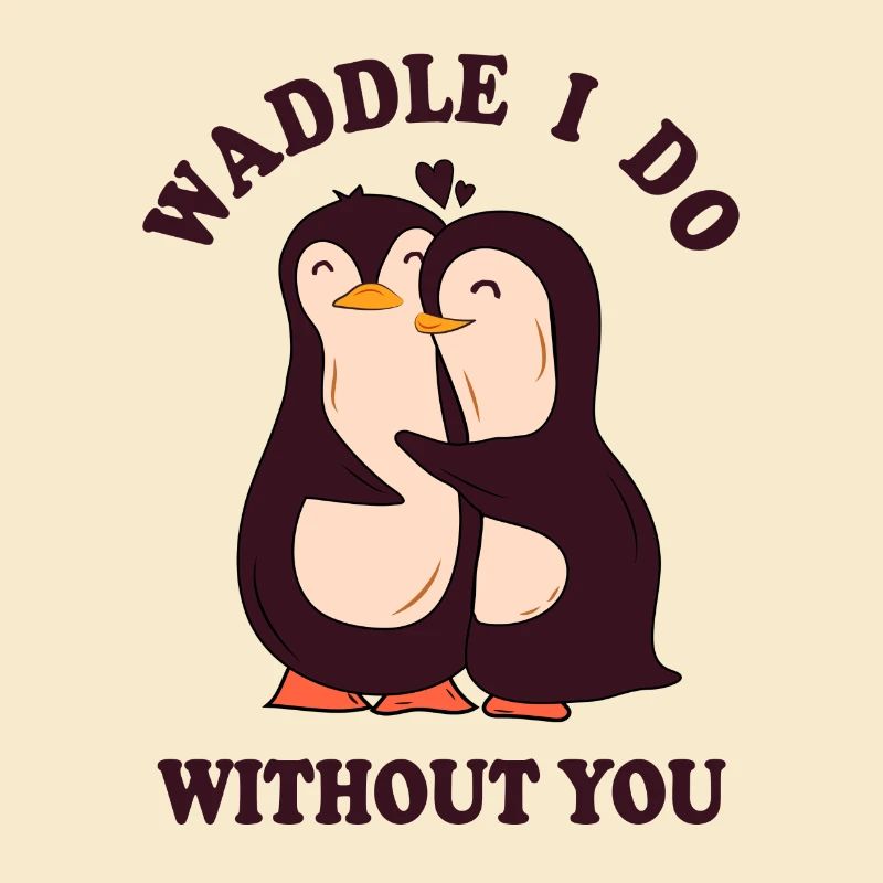 Pinguin Paar liebe herz