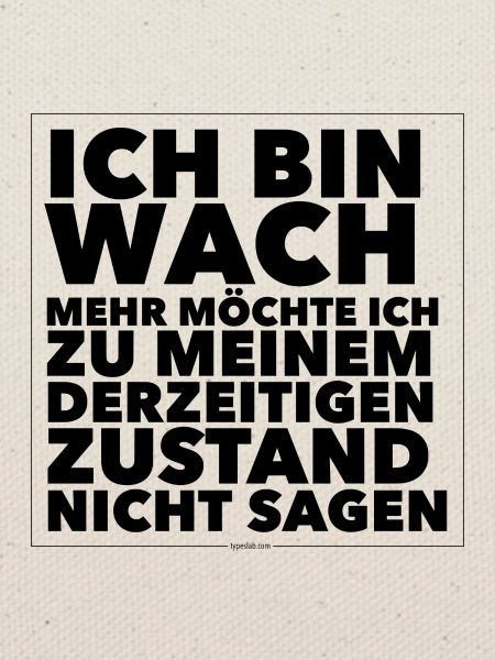 Ich bin wach!!