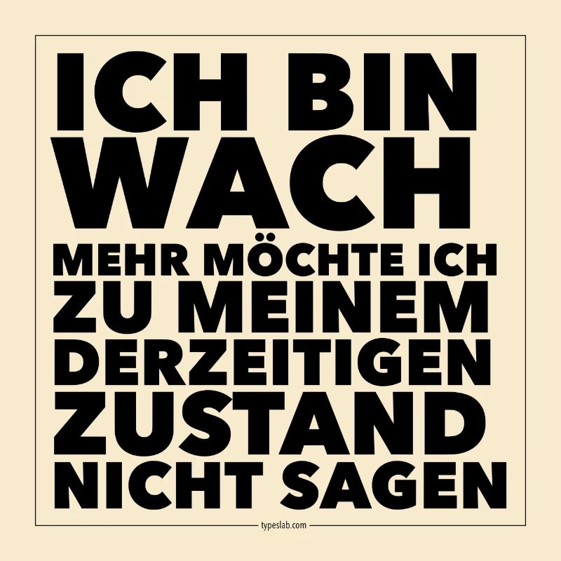 Ich bin wach!!
