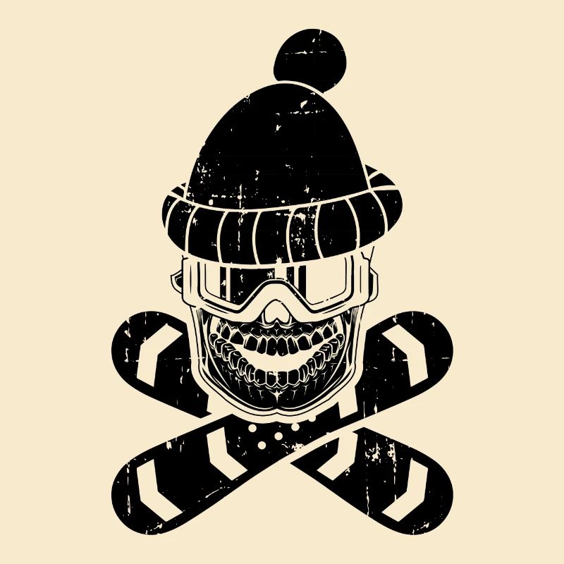 Snowboard skull | Snowboarder ski gift idea
