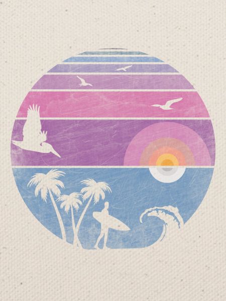 sunset surf