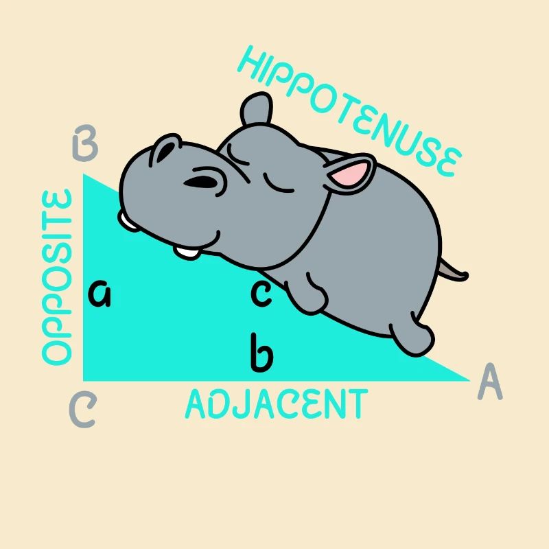 Hippoténuse math maths professeur de mathématiques blague