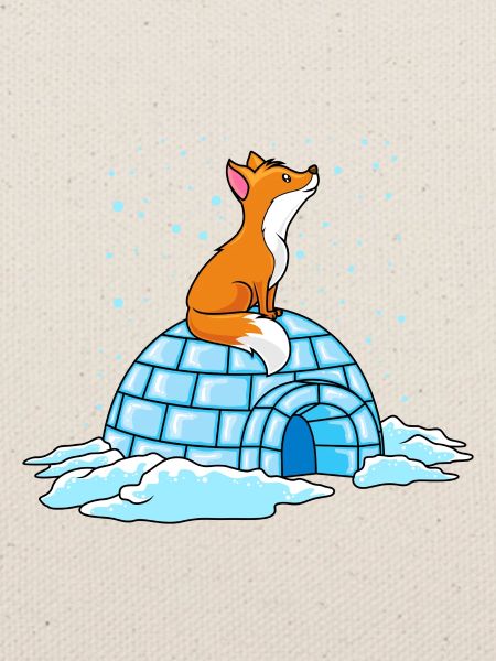 fuchs iglu winter ploar comic