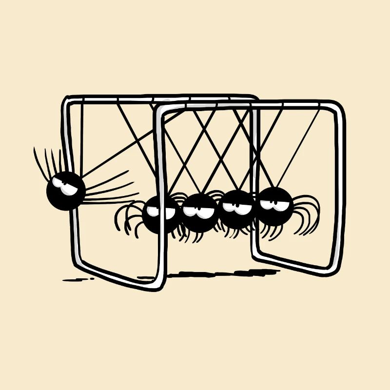 Beth die Spinne - Newtons Pendel