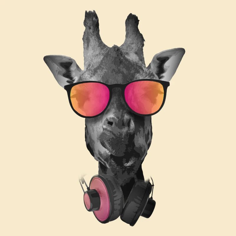 Giraffe mit Sonnenbrille