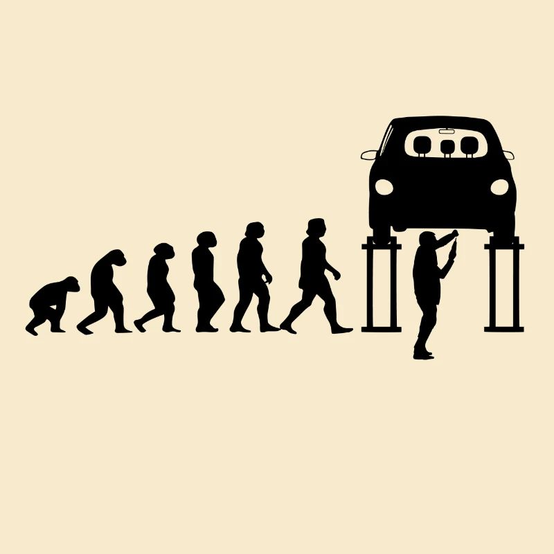 Geschenk wagen autofans mechaniker evolution