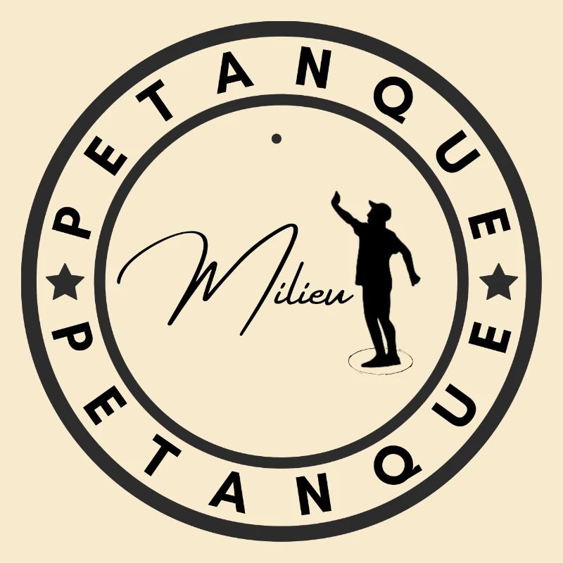 Petanque logo silhouette milieu