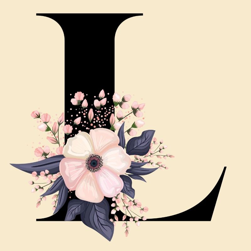 lettre L fleuris