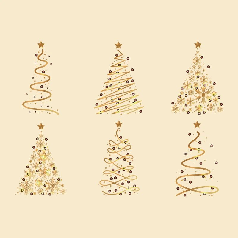 Abstrakte goldene Weihnachtsbaum