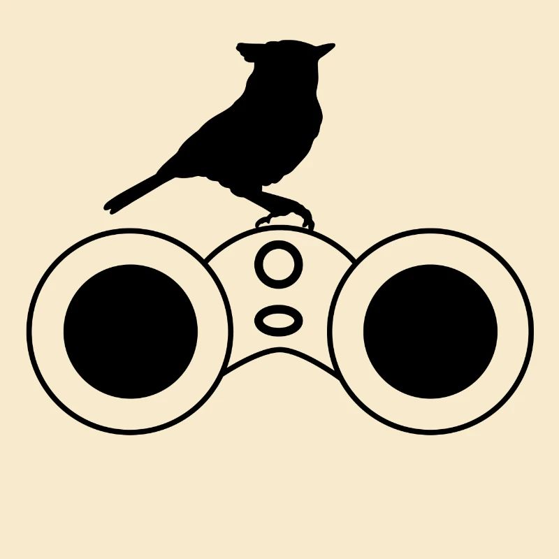 Fernglas mit Vogel