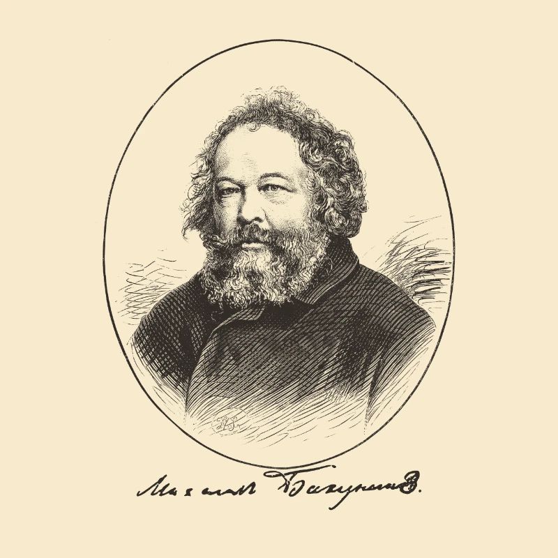 Mikhail Bakunin Portrait Druck