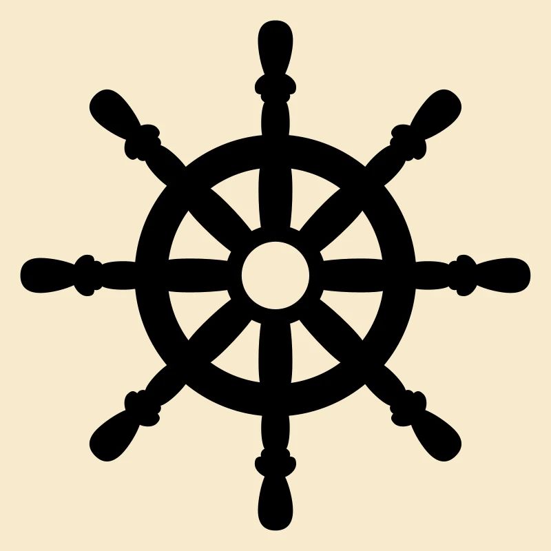 Symbole nautique vecteur bateau roue de commande Conception