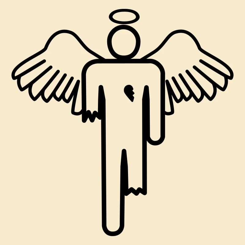 Gebrochener Engel Strichmännchen