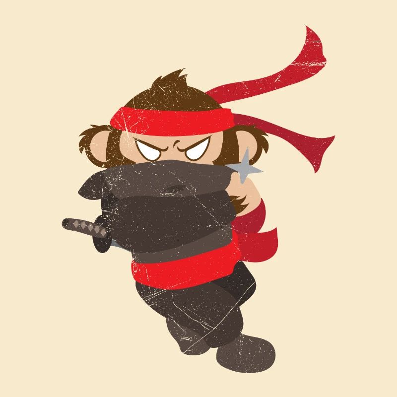 Ninja Affe Lustige Geschenkidee