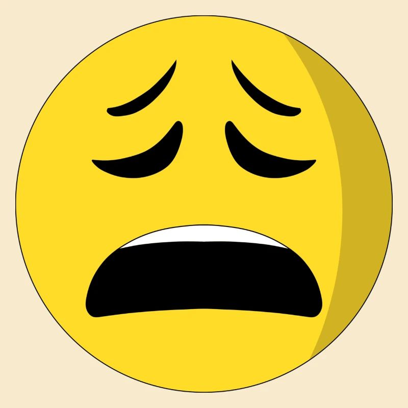Erschöpfte Emoiji Gesicht