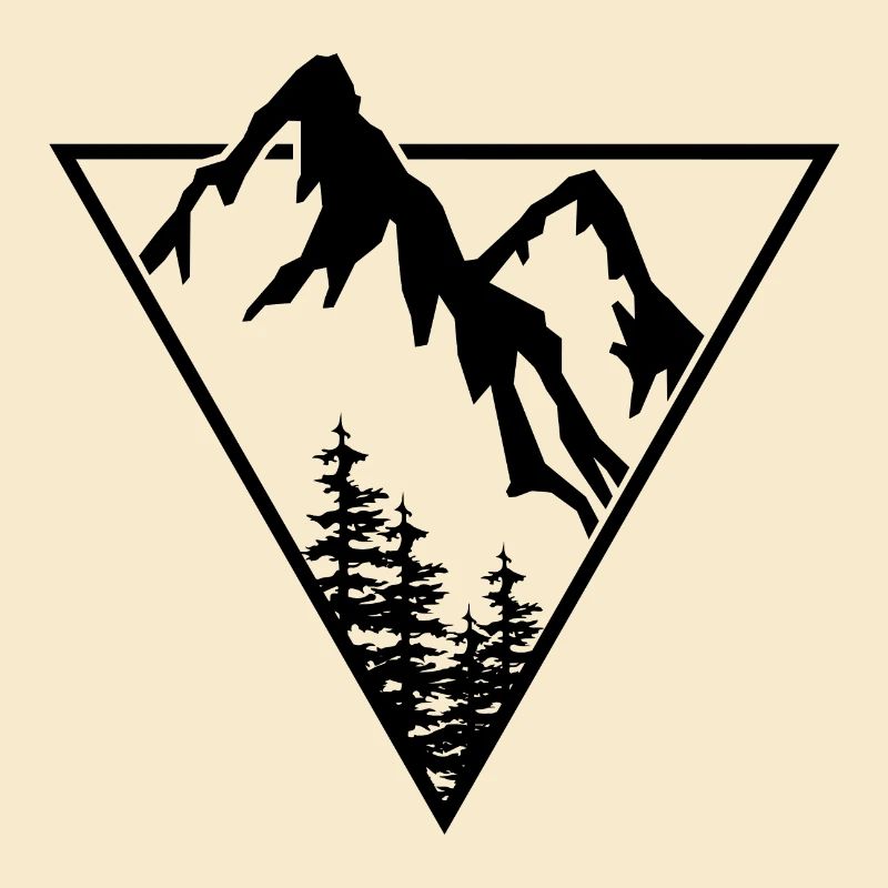 Triangle, Mountains, Forest