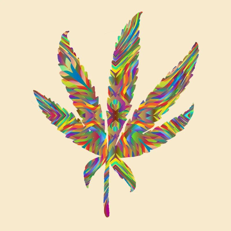 Hanfblatt psychedelisch 2