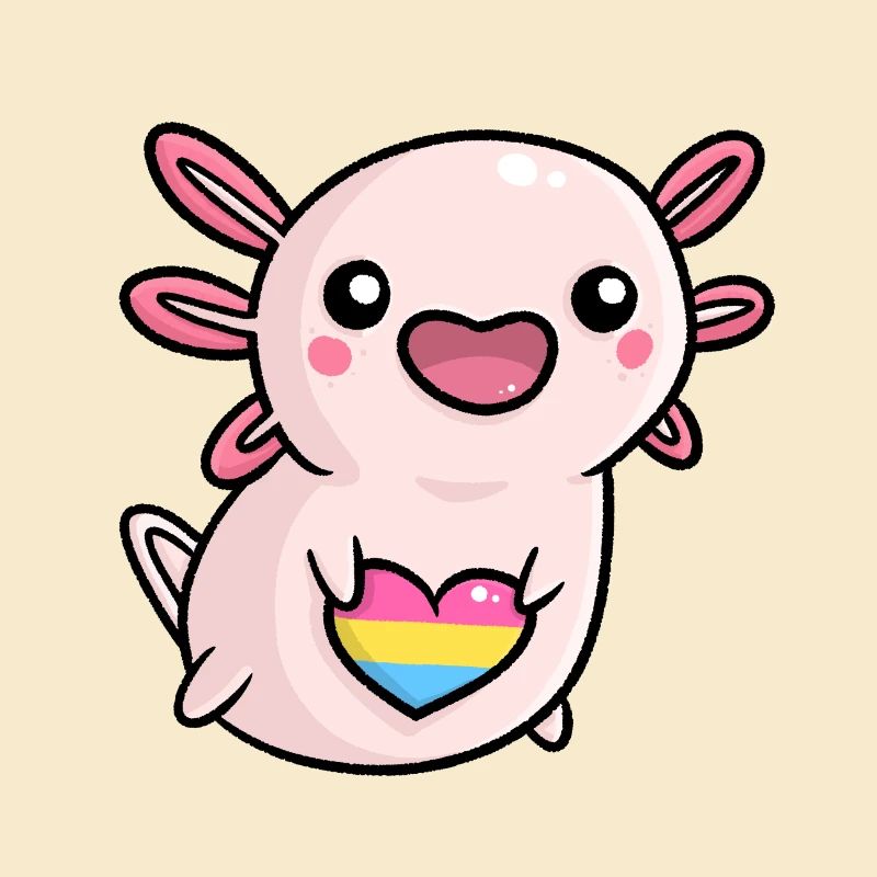 Doux Axolotl Pan Queer drapeau drapeau LGBTQ Kawaii
