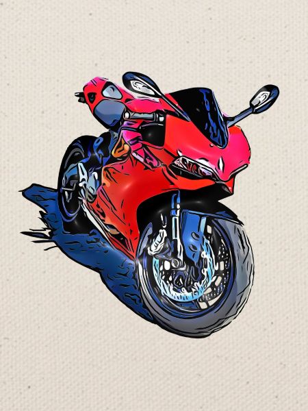 Sportmotorrad rot