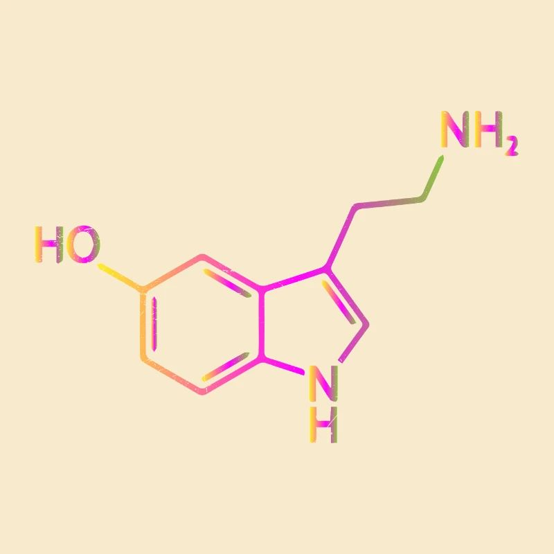 Molécule de sérotonine Chimie Bonheur Idée cadeau