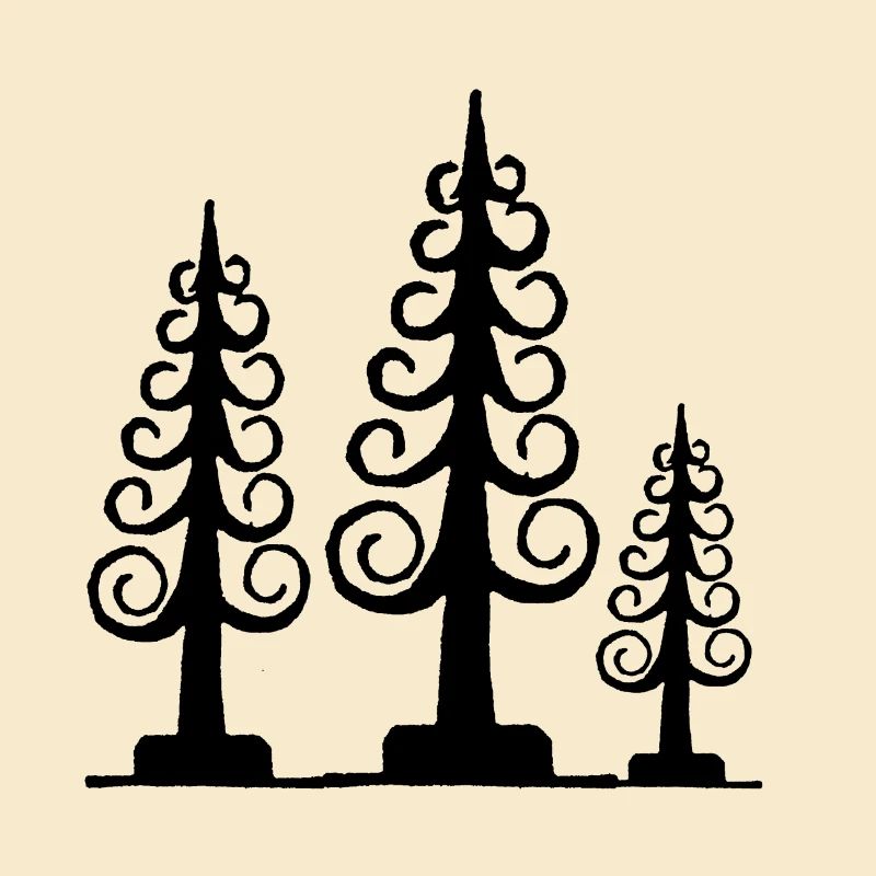 geschnitzter Tannenbaum, Spanbaum, Erzgebirge