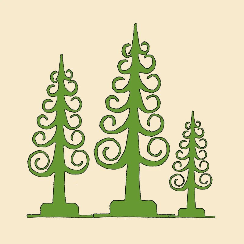 Spanbaum, geschnitzter Baum