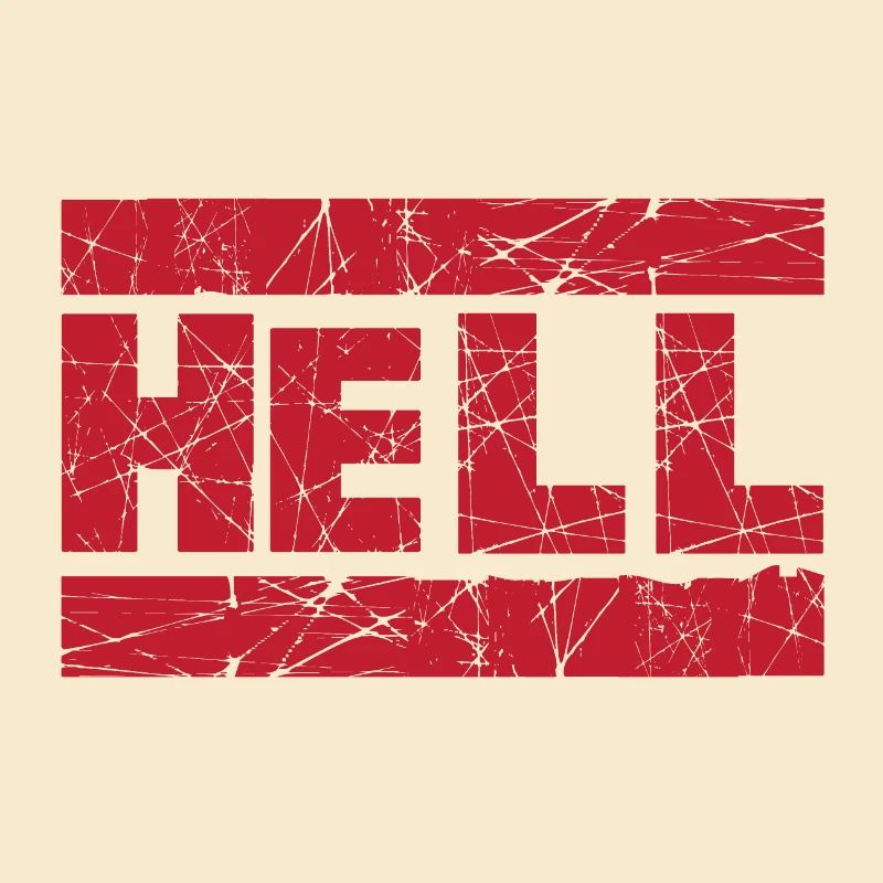 Hell Red Tintenstempel
