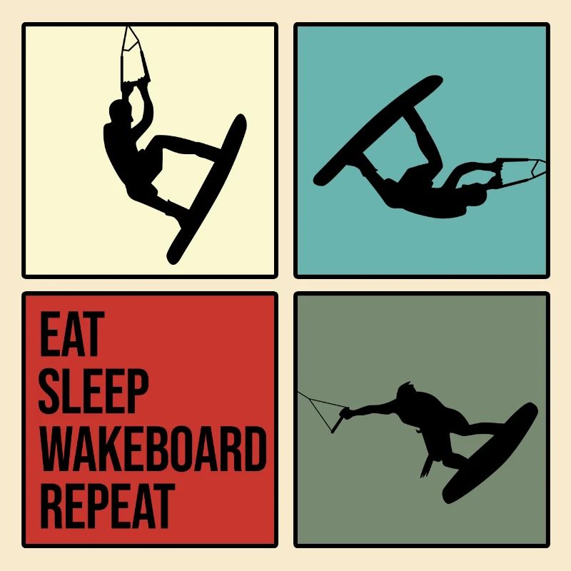 wakeboard wakeboard câble eau rat manger répéter