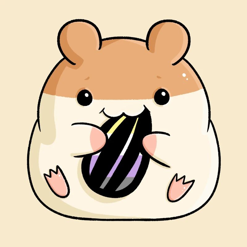Mignon Hamster Drapeau Nonbinaire Drapeau LGBTQ Souris