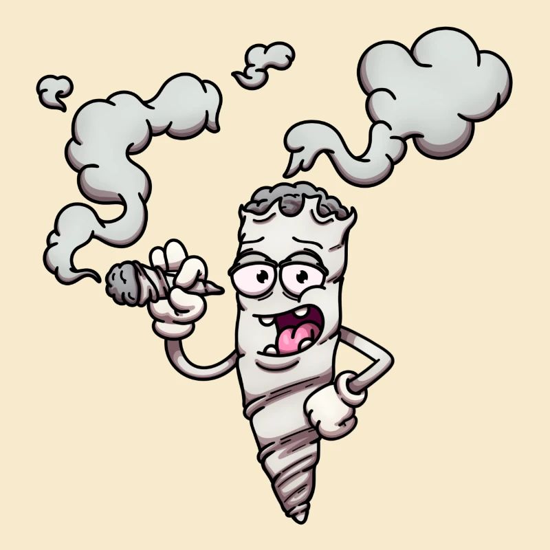 Marihuana Joint Charakter Rauchen eines Joints