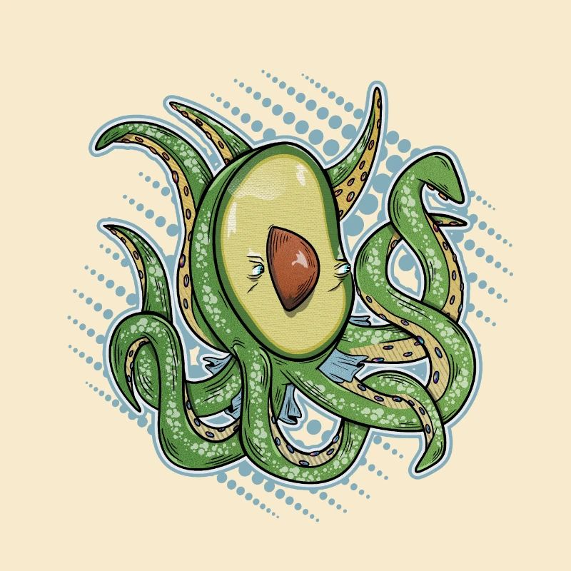 Avocado with tentacles