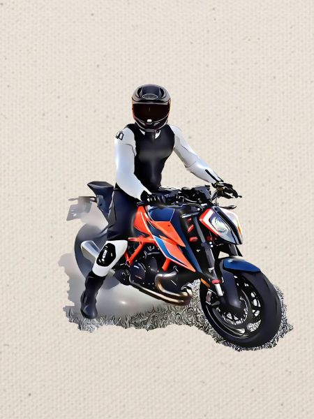 Poster Motorradfahrer