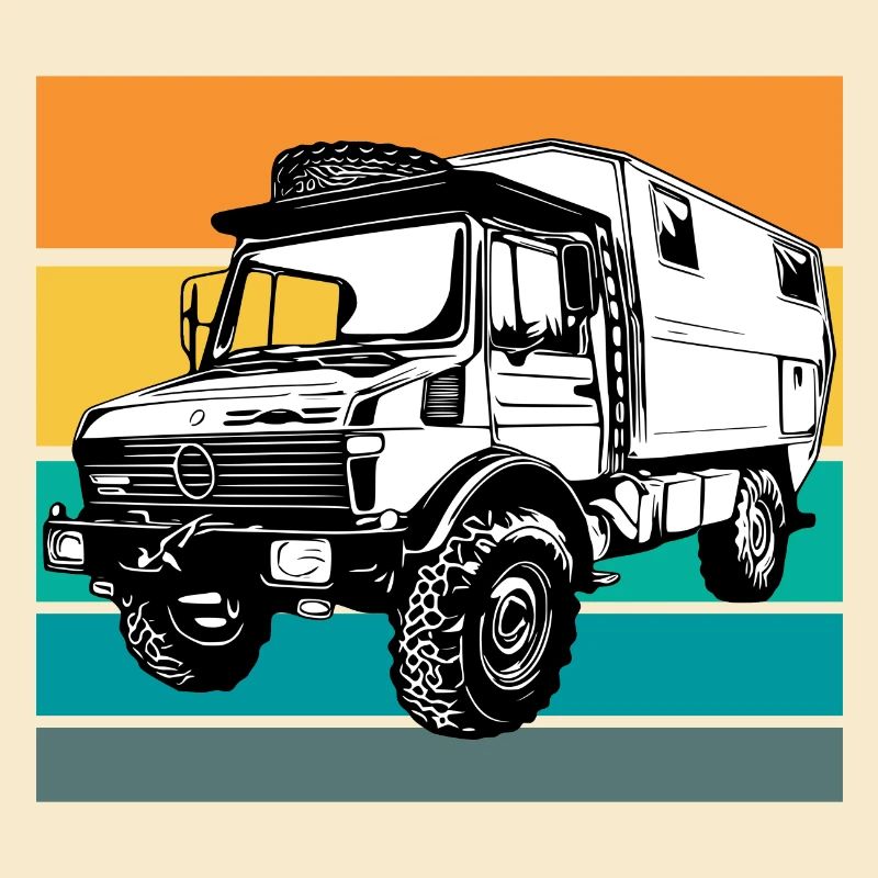 Camping - Unimog - Sunset - Oldtimer