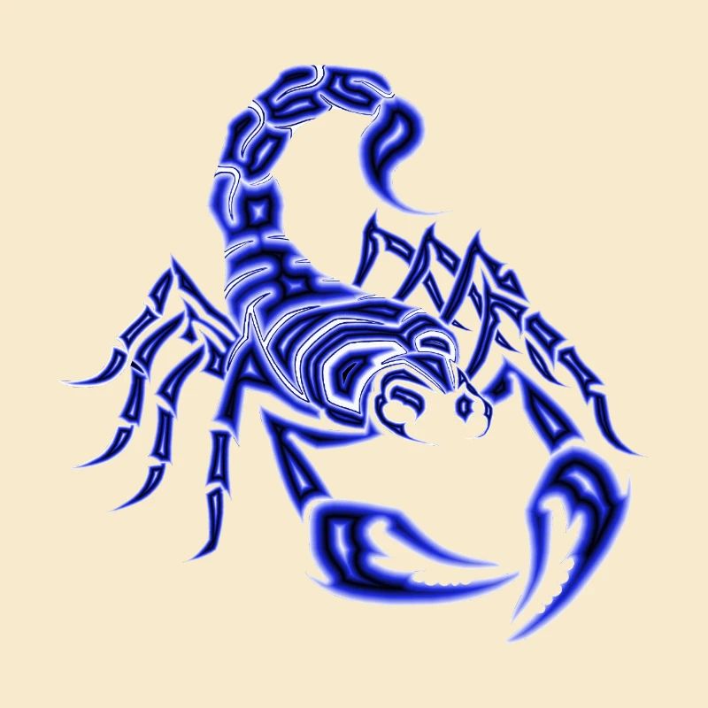 Skorpion, blau