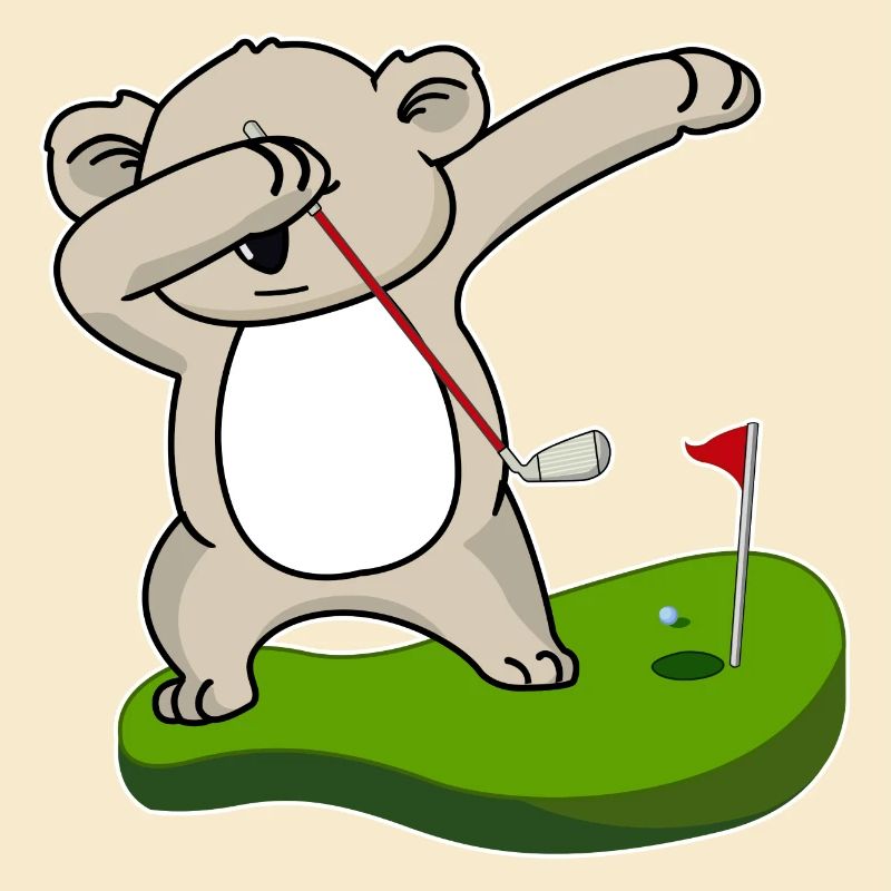 dab dabbing koala golf niedlich geschenk baby tier