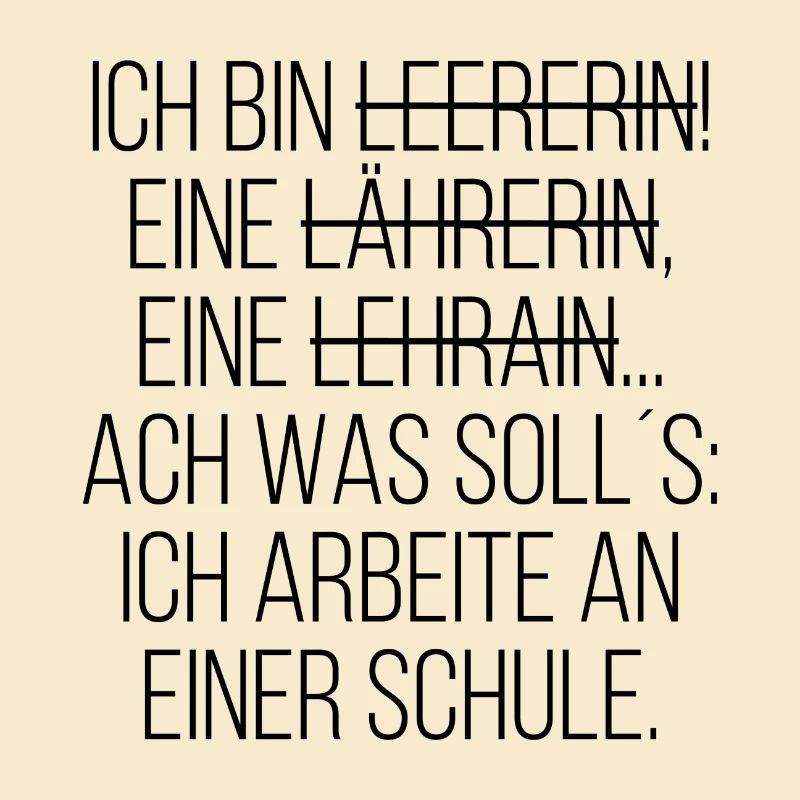 Ich bin Lehrerin