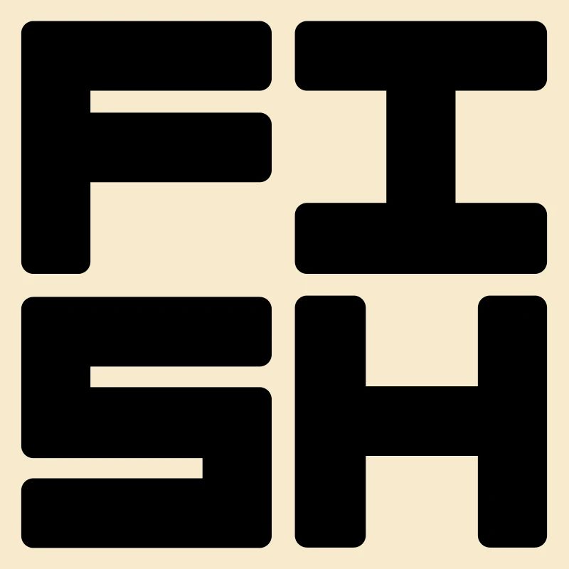 Fish Text Logo