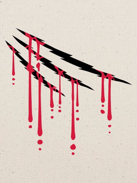 Tropfen Blut Kratzer